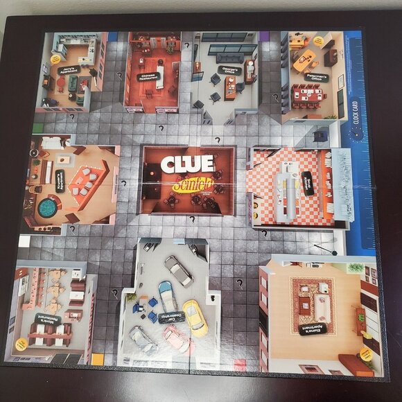 Seinfeld Clue Board Game Replacement Parts GAME BOARD Only 2009 USED - Picture 1 of 6